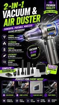 27000PA Mini Vacuum Cleaner Review 🔥 Best Cordless Car Vacuum & Air Duster