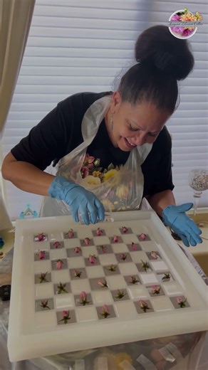 The Art of Creation: Epoxy Resin Chessboard Highlights! | A Visual Journey from Start to Finish