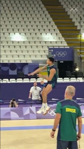 Darlan Souza's serve in practice at #Paris2024 shows pure athleticism. ⚡️#Olympics