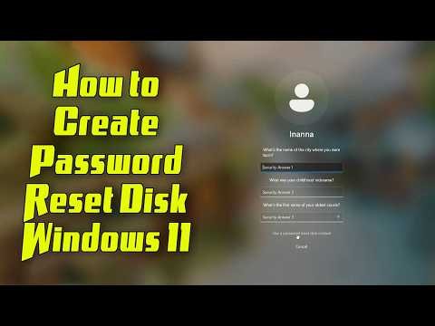How to Create a Password Reset USB Drive in Windows 11