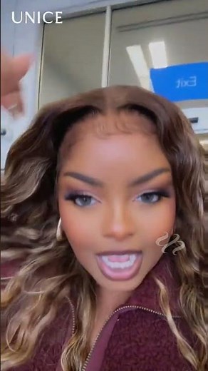 UNice Caramel Brown With Honey Blonde Highlights Water Wave Glueless Drawstring Wig