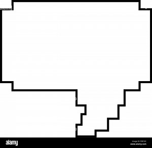 pixel video game speech bubble vector illustration Stock Vector Image & Art - Alamy