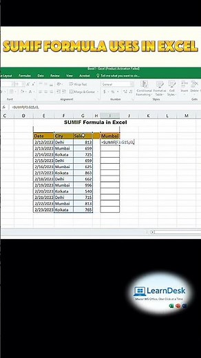 How to Use SUMIF in Excel Like a Pro | #excel #exceltips