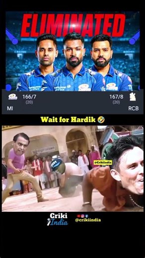 MI vs RCB match funny moments 🤣#shorts #cricket #ipl