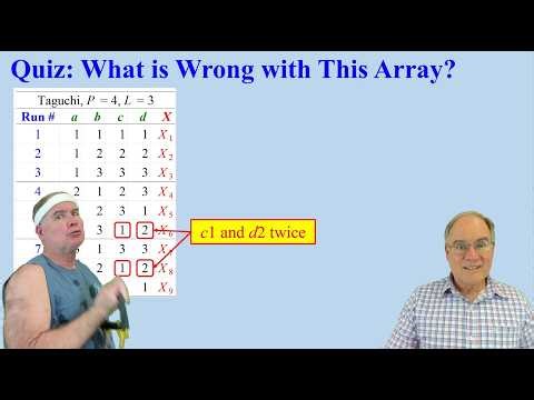 More Taguchi Arrays!