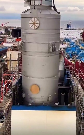 What is a scrubber and what does it remove? exhaust gas cleaning system#travelvlog #ships #tiktok