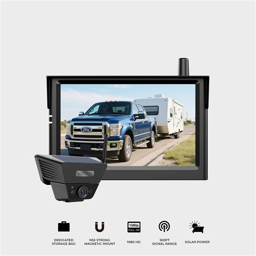 Solar 5 Wireless Backup Camera with 5" Monitor | AUTO-VOX