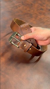 Making a leather belt #handmade #leathercraft