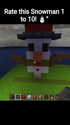 How to build a CUTE Snowman in Minecraft! #minecraft #mincraftsurvival #mincraft tutorial