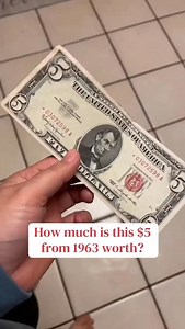 She found a 1963 red star note!!! #banknote #banknotes #currency #starnote | The Coin Channel