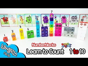 넘버블럭스 1부터 10까지 블럭 맞추며 영어숫자 배우기 | 영어초보 | count 1 to 10 English | Learn to Count | Numberblocks | toy
