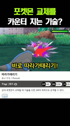 포켓몬 교체를 카운터 치는 기술?!