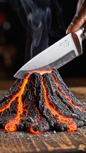 Volcano Cutting ASMR 🌋 So Satisfying #asmr #satisfying #cutting #volcano #aivideo #shorts