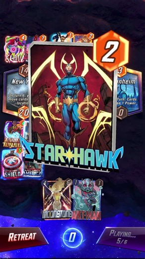 Starhawk 🦅⚡ Animation - Marvel Snap (VFX + SFX) #shorts