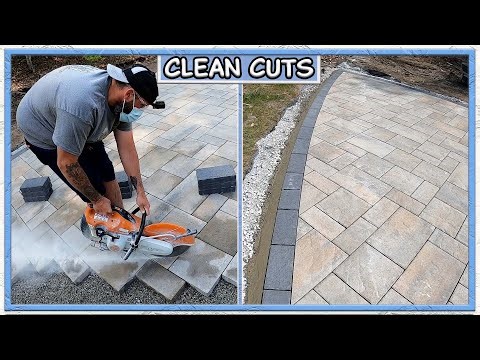 Cutting & Installing the Border of a Paver Patio