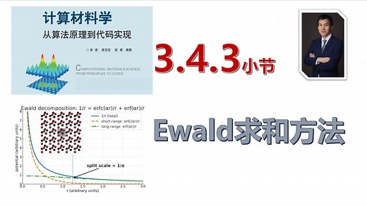 【计算材料学-从算法原理到代码实现】视频教程 | 3.4.3.2_Ewald求和方法