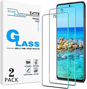 KATIN [2-Pack] Designed for Samsung Galaxy A51/ A51 5G/ 5G UW Tempered Glass Screen Protector, Fingerprint Unlock, Anti Scratch, Bubble Free, 9H Hardness, Case Friendly