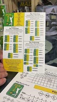 PGA Dice (Golf) Rules with Rule Sheet