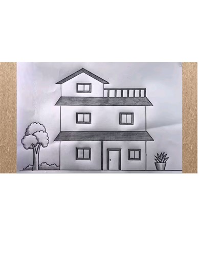 Casa Bonita: Dibujo a Lápiz Muy Fácil y Lindo