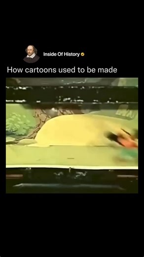 Inside Of History on Instagram: "Vintage Disney animation was created through a painstaking, frame-by-frame process known as cel animation.⁠ ⁠ Artists began by storyboarding the action and painting background art. ⁠ ⁠ Animators then hand-drew each movement of the character onto clear celluloid sheets, known as cels. ⁠ ⁠ After being hand-inked and painted, the cels were layered over the painted background and photographed one frame at a time. ⁠ ⁠ When played back in sequence, these frames created