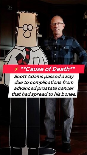 Dilbert Creator Scott Adams Has Died 💔 #ScottAdams #Dilbert #BreakingNews #RIP #Shorts