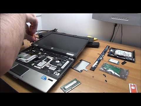 Working on a HP EliteBook 2540p laptop - upgrade SSD, RAM and W10