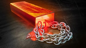 Metal like clay - forging a knife from a heavy steel chain