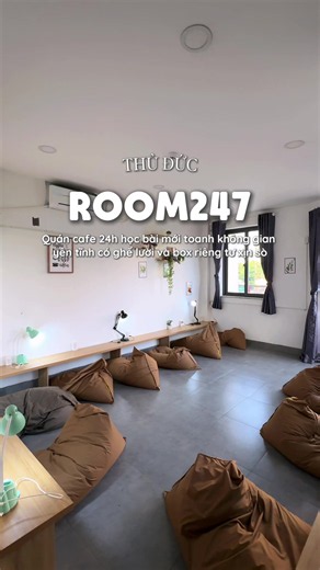 Phát hiện quán cafe học bài 24h mới toanh có ghế lười, box riêng tư xịn sò ở Thủ Đức cả nhà ơi #reviewcafe #cafethuduc #cafehocbai #room247 #dicungbaoo