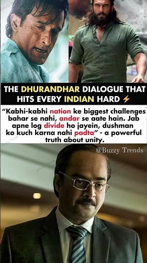 Dhurandhar's R.Madhavan Dialogue That Hits Every Indian A Powerful Truth About Unity#rmadhavan#news