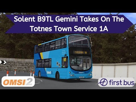 OMSI 2 | Solent BP Volvo B9TL Gemini Takes On The Totnes Town Bus 1A