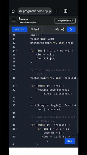 Sort Array by Frequency in C++ | Frequency Sorting with Custom Comparator | Coding Interview Que