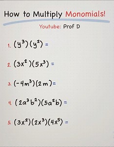 How to Multiply Monomials 🤔 | Prof D