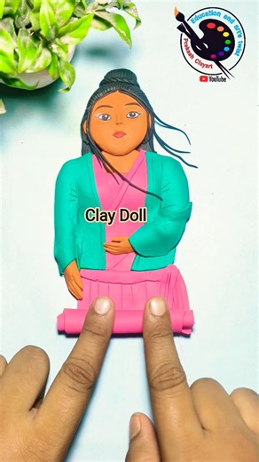 👉Amazing Clay Doll Making 😍 | Clay Beautiful Doll Transformation 🔥 #shorts #viral #ytshorts #doll