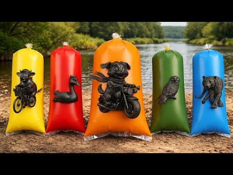 Wadidaw UNBOXING Animals Cow fish shark goose snail elephant angler in funny animal videos for kids