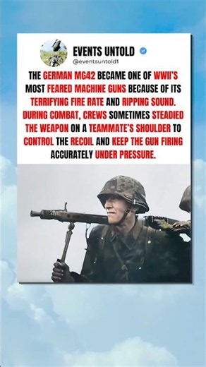The MG42 Was So Brutal Soldiers Used a Human Tripod #ww2 #shorts