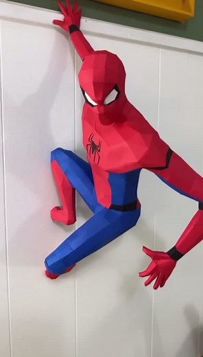 3D Spiderman paper craft. Made from paper. #fyp #spiderman #papercraft #diy