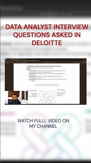 Deloitte data analyst Interview questions #dataanalytics #powerbi