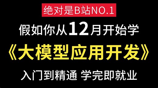 这绝对是B站最全最细的大模型应用开发全套教程，（应用落地|RAG|Agent|模型微调）包含所有知识点！从0基础小白到大模型应用开发大佬只要这套就够了，拿走不谢