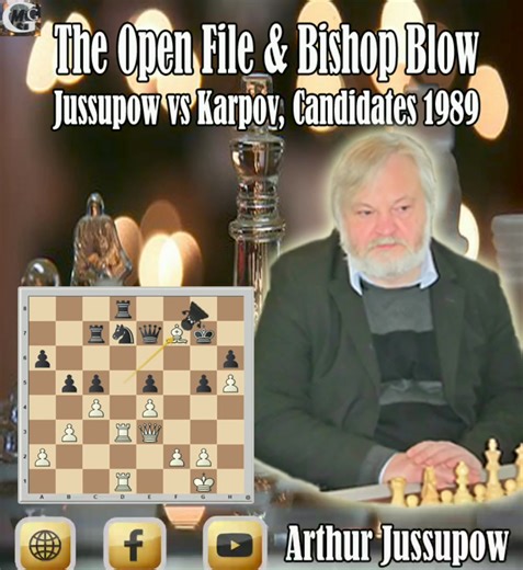 16K views · 355 reactions | The Open File and Bishop Blow // Arthur Jussupow vs Anatoly Karpov, Candidates 1989 #gmgchess #arthurjussupow #AnatolyKarpov | GMG Chess | Facebook