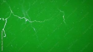 lightning flashing across a green screen