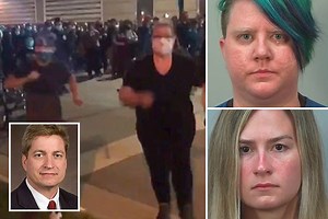 Two women arrested for 'kicking Democrat State Senator Tim Carpenter in the head' after he took video of BLM protesters