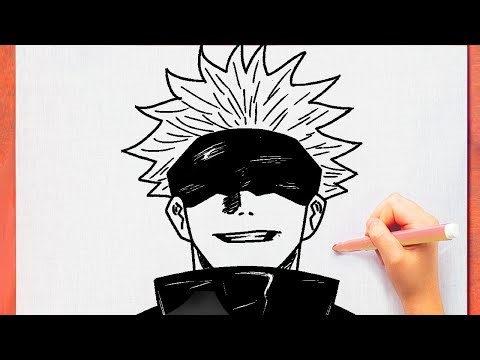 COMO DESENHAR O SATORU GOJO - JUJUTSU KAISEN