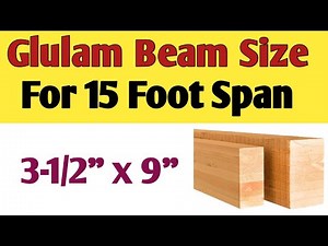 What size Glulam beam do I Need for 15 foot span