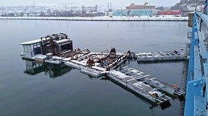 2.9K views · 33 reactions | What does a large fish trap attached to a main highway bridge have to do with wild salmon and steelhead migration? Each winter, our crews construct a nearly 100-foot fish trap and secure it to the Blue Bridge that spans the Snake River between Lewiston and Clarkston, Washington. Read more here: https://idfg.idaho.gov/Z3x ▪ More wild salmon and steelhead news: https://idfg.idaho.gov/fish/wild | Idaho Fish and Game (IDFG) | Facebook