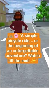 🌸 Sakura Girl Riding a Bicycle on the Road 🚲✨ Anime Adventure #Shorts