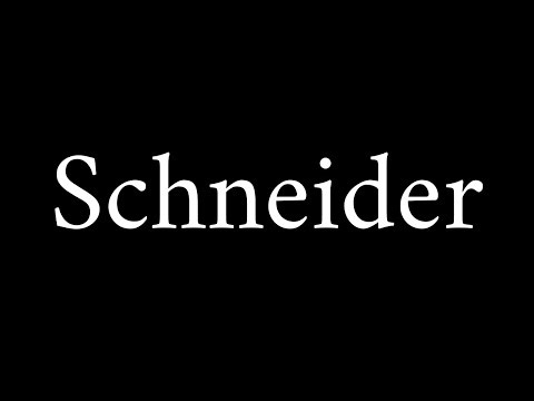 How to Pronounce Schneider (German Name)