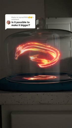 Replying to @rayray9406😴🥴 Save this video and impress your kids with this *supersized* easy DIY hologram activity with tutorial. This one uses an iPad and a large glass cake stand or large clear bowl/container. I think this is even more impressive when it's bigger! 😮 #kidscrafts #kidsactivities #hologram #DIY #hologramtutorial