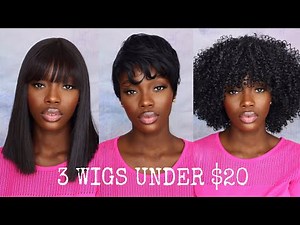 AFFORDABLE EVERYDAY WIGS / WORK WIGS | TRYING ON CHEAP WIGS UNDER $20 | OKEMUTE UGWUAMAKA