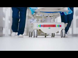 HOSPITAL CORRIDOR STRETCHER MEDICAL STAFF 4K