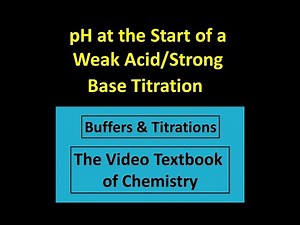 pH at the Start of a Weak Acid/Strong Base Titration